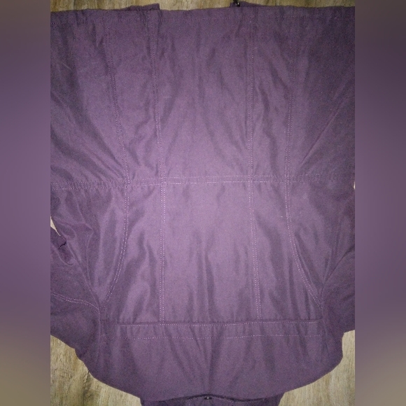 NWOT- Croft & Barrow - Soft Satin & Suede Purple Jacket. - Picture 3 of 6